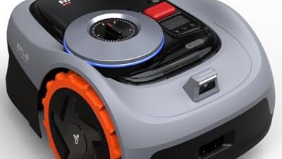 Navimow i105E Robotic Lawnmower without Boundary Cable, 500 m², RTK+Vision Lawn Mower Robot, AI Automatic Mapping, Virtual Limiting, Multi-Zone Management